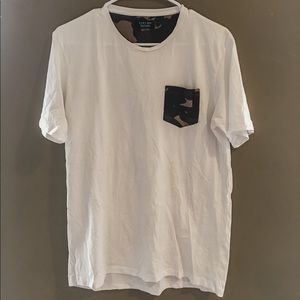 White and Camo Pocket Men’s Tee